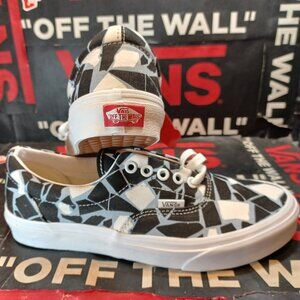Vans Men's 5.5/Women's 7 Mosaic Black Blue White Checkerboard Canvas VN0A54F19M1